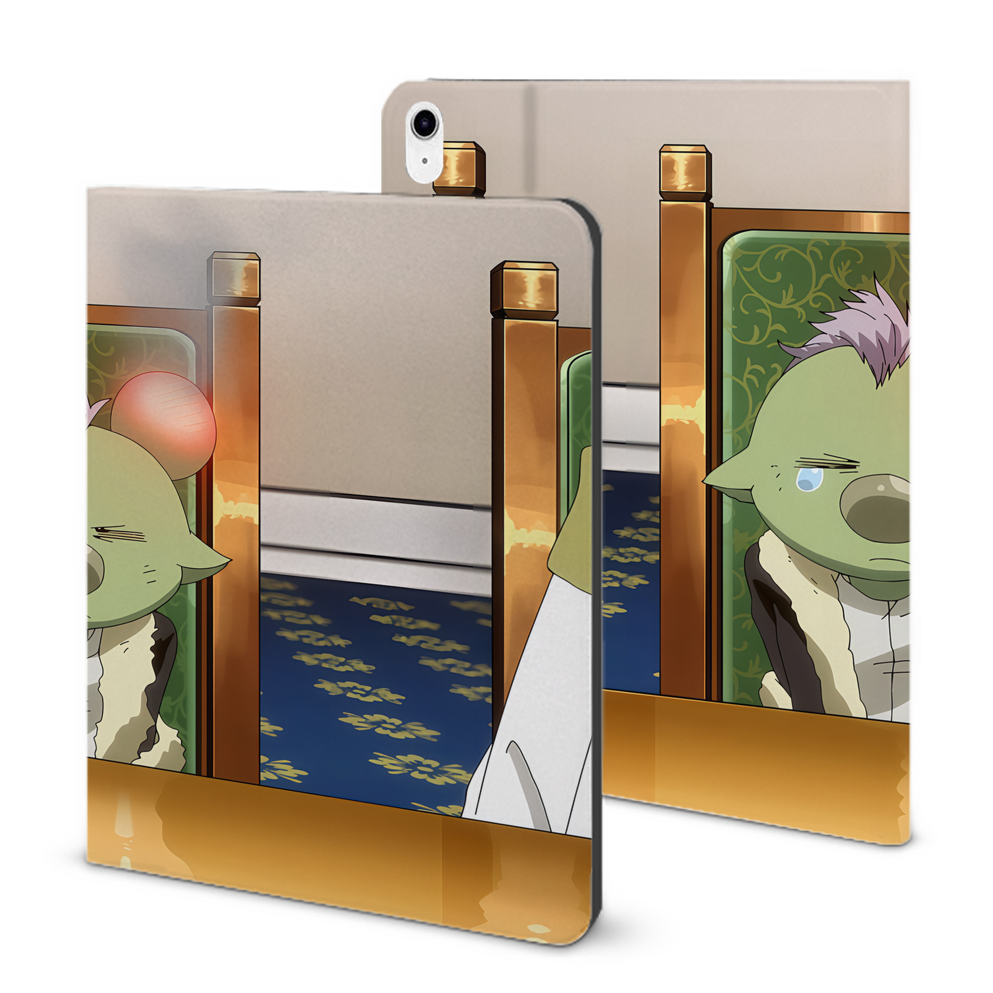 （画像用） 転スラ Regarding Reincarnated to Slime IPad ケース ブック型 PUレザー TPU 耐衝撃 軽量 薄型 ペン収納なし 全面保護 IPad 各モデル対応